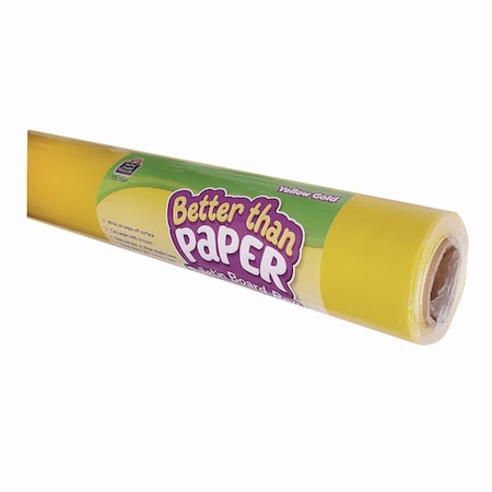 Teacher Created Resources Better Than Paper Bulletin Board Roll, 4 ft x 12 ft, Yellow Gold TCR77369